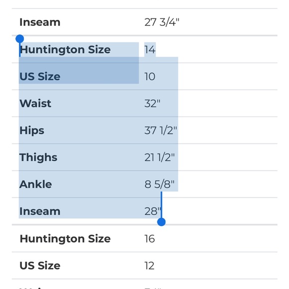 Huntington Equestrian Ventilated Silicone Full Seat Grip Breeches Navy Size 14 - Picture 5 of 11